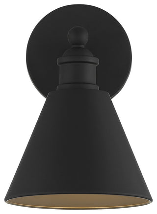 1-Light Wall Sconce, Matte Black