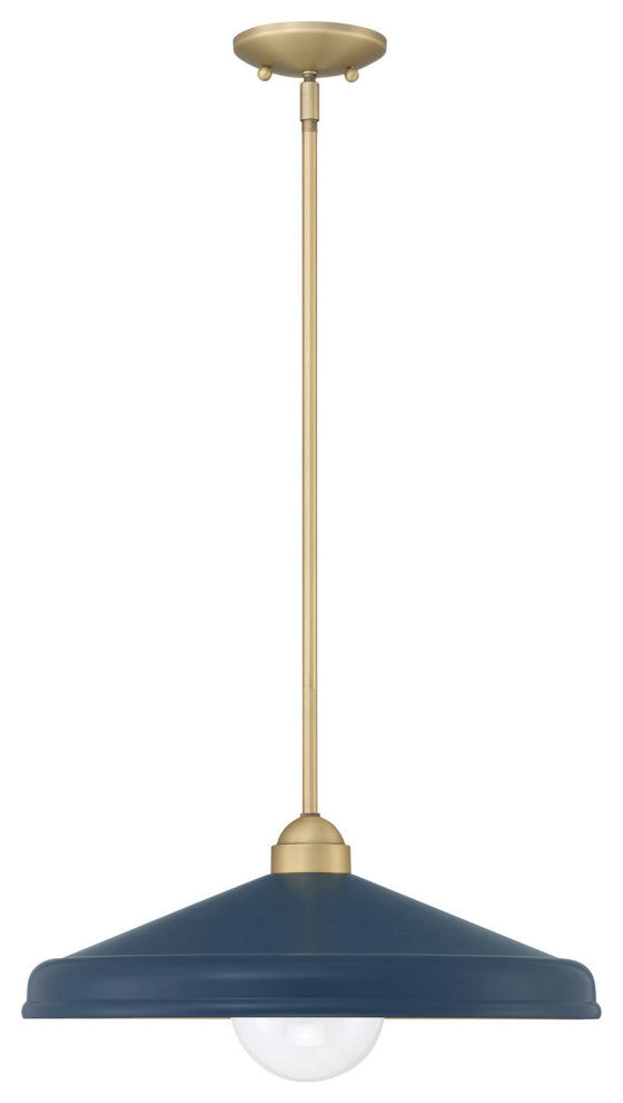 Brooks Matte Navy 18" Adjustable Barn Light Pendant
