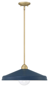 Brooks Matte Navy 18" Adjustable Barn Light Pendant