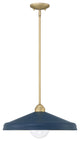 Brooks Matte Navy 18" Adjustable Barn Light Pendant