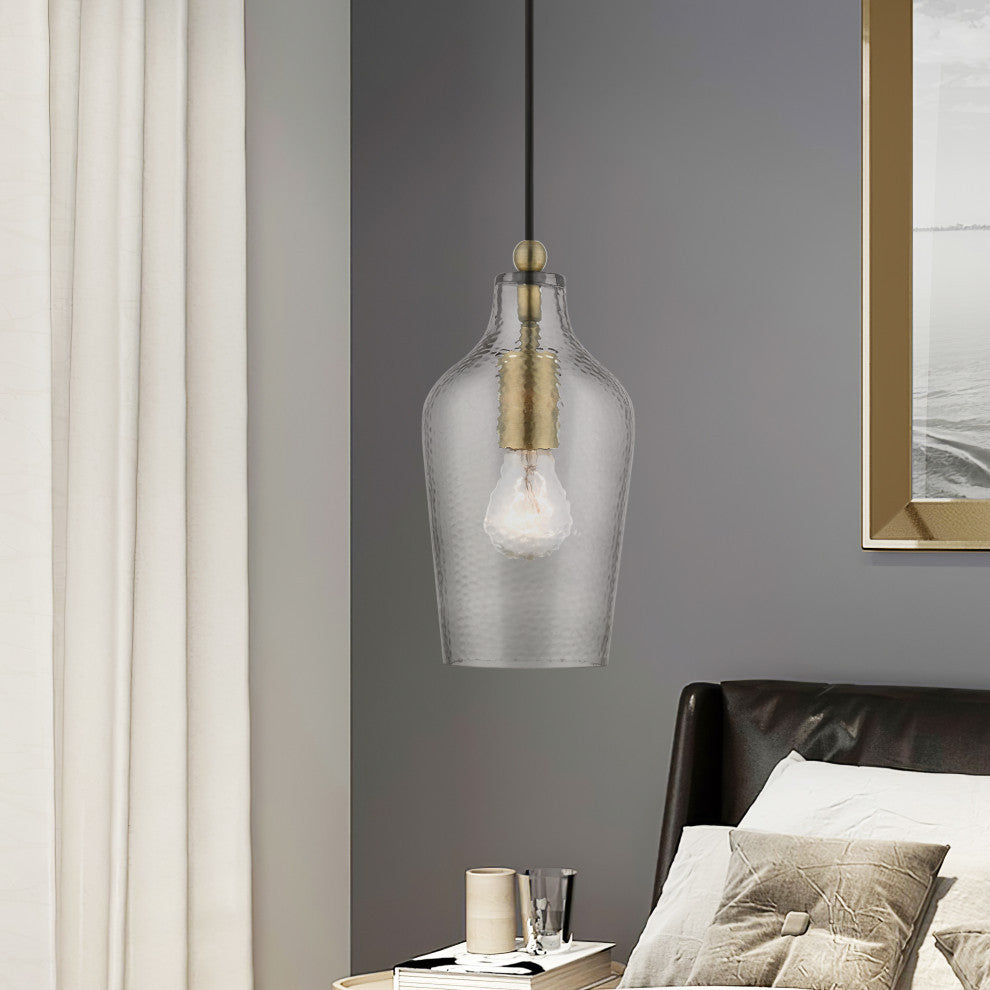 Avery 1 Light Antique Brass Mini Pendant