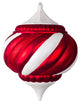 300Mm 12" Red And White Onion Ornament, Candy Collection