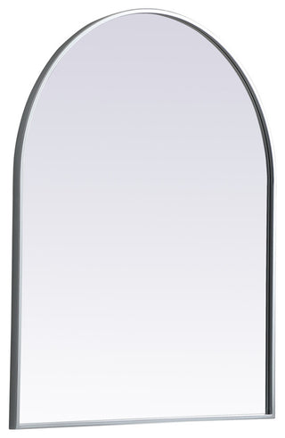 Elegant Decor Metal Frame Arch Mirror 30X36" in Silver