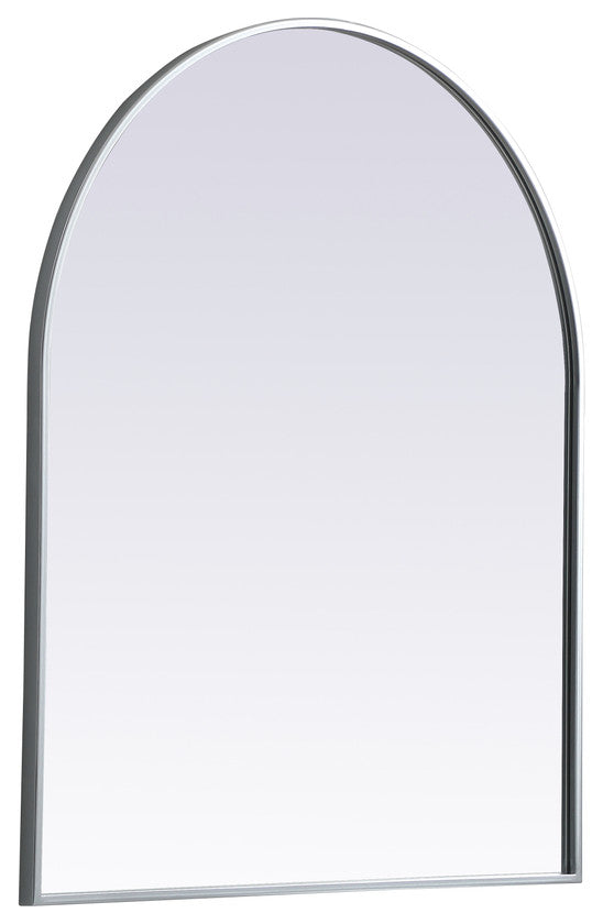 Elegant Decor Metal Frame Arch Mirror 30X36" in Silver