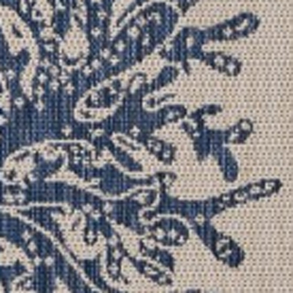 8' X 9' Blue And Gray Indoor Outdoor Area Rug