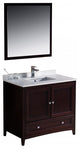 Fresca Oxford 36" Mahogany Traditional Bathroom Vanity