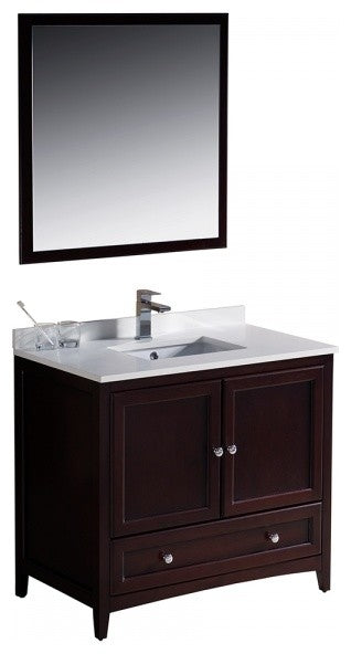 Fresca Oxford 36" Mahogany Traditional Bathroom Vanity
