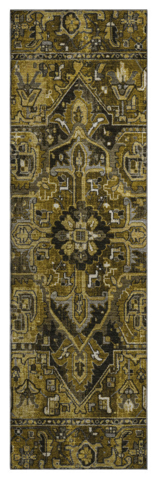 Premium Machine Washable Mayfield AMF570 Brown 2'3" x 7'6" Runner Rug