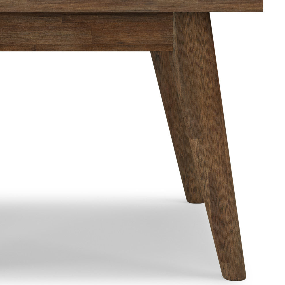 Clarkson Solid Acacia Wood End Table, Rustic Natural Aged Brown