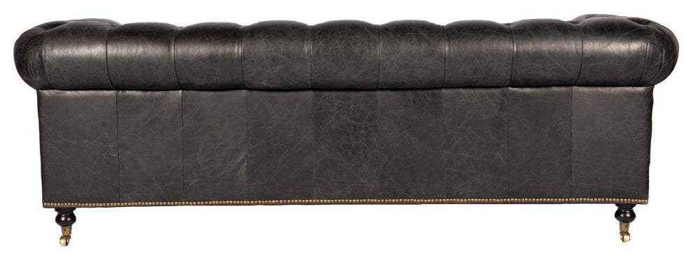 Birmingham Sofa Onyx Black Leather