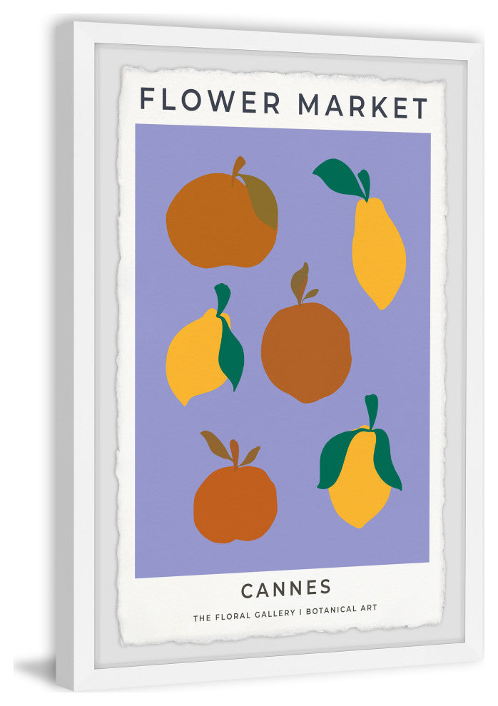 "Flower Market Cannes" Framed Painting Print, 30x45