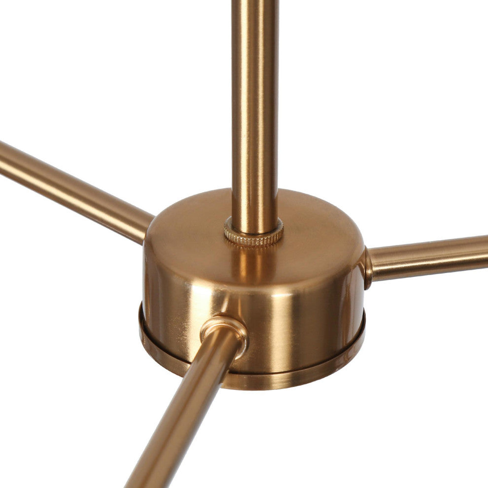 LNC 3-Light 19.3" Polished Gold Modern/Contemporary LED Semi-Flush Mount Light