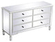Calum 60" Mirrored 6-Drawer Chest, Antique White