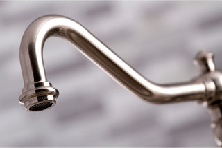 Kingston Brass Bridge Kitchen Faucet With Sprayer, Brushed Nickel