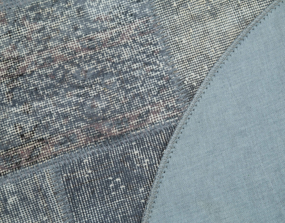Rug N Carpet - Handwoven Oriental 4' 6" x 4' 6" Vintage Round Patchwork Rug