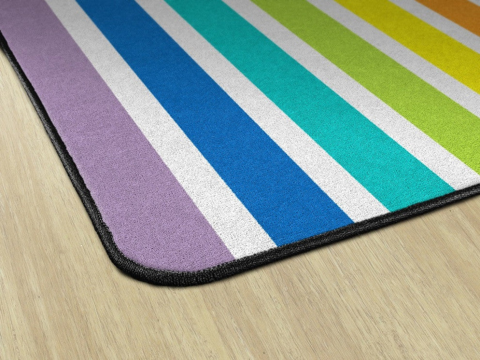 Flagship Carpets CA1995-28SG Hello Sunshine Bright Striped Rainbow
