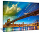 "Brooklyn Bridge With Cloud in Sky" Canvas Print
