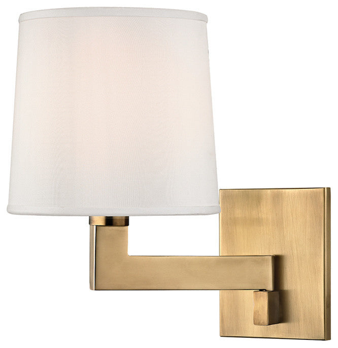 Fairport 1-Light Wall Sconce, Aged Brass, 8"