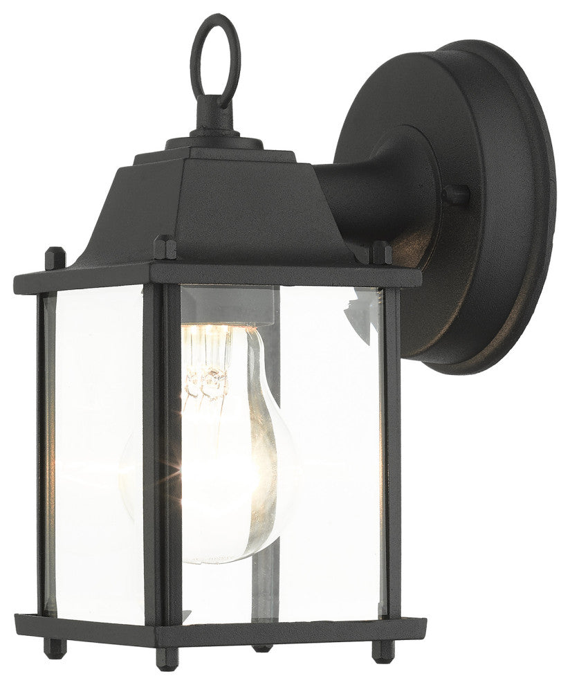 Textured Black Traditional, Historical, Outdoor Wall Lantern