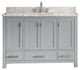 Avanity Modero 49" Vanity, Chilled Gray Finish, Carrera White Marble Top