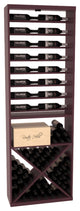 CellarVue Ponderosa Pine Horizontal Wine Rack Combo, Pine Unstained, Burgundy St