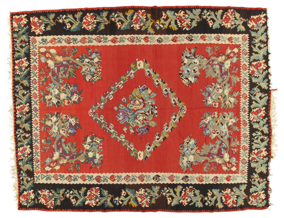 Anatolian Kilim Rug, 11'6"x9'