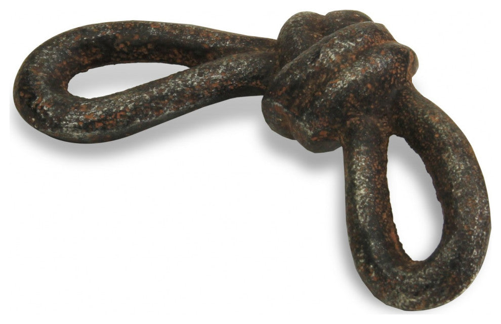 Rustic Gray Cast Iron Knot Sculpture