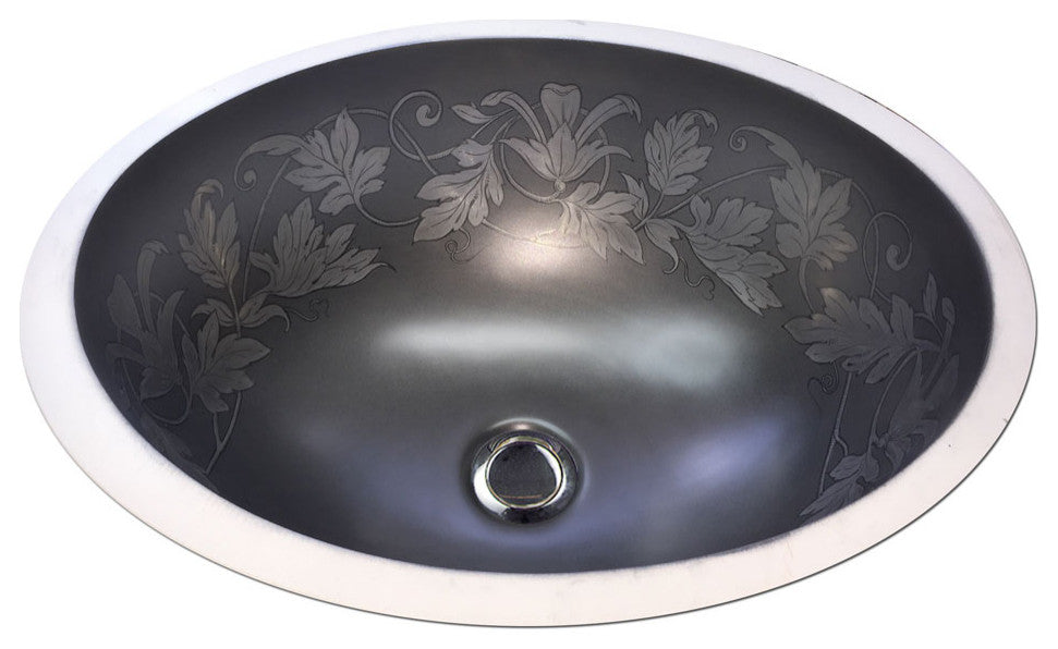 Hand Painted Sink "Orb Manhattan" Small Monaco Undermount Sink