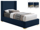 Royce Linen Upholstered Bed, Navy, Twin
