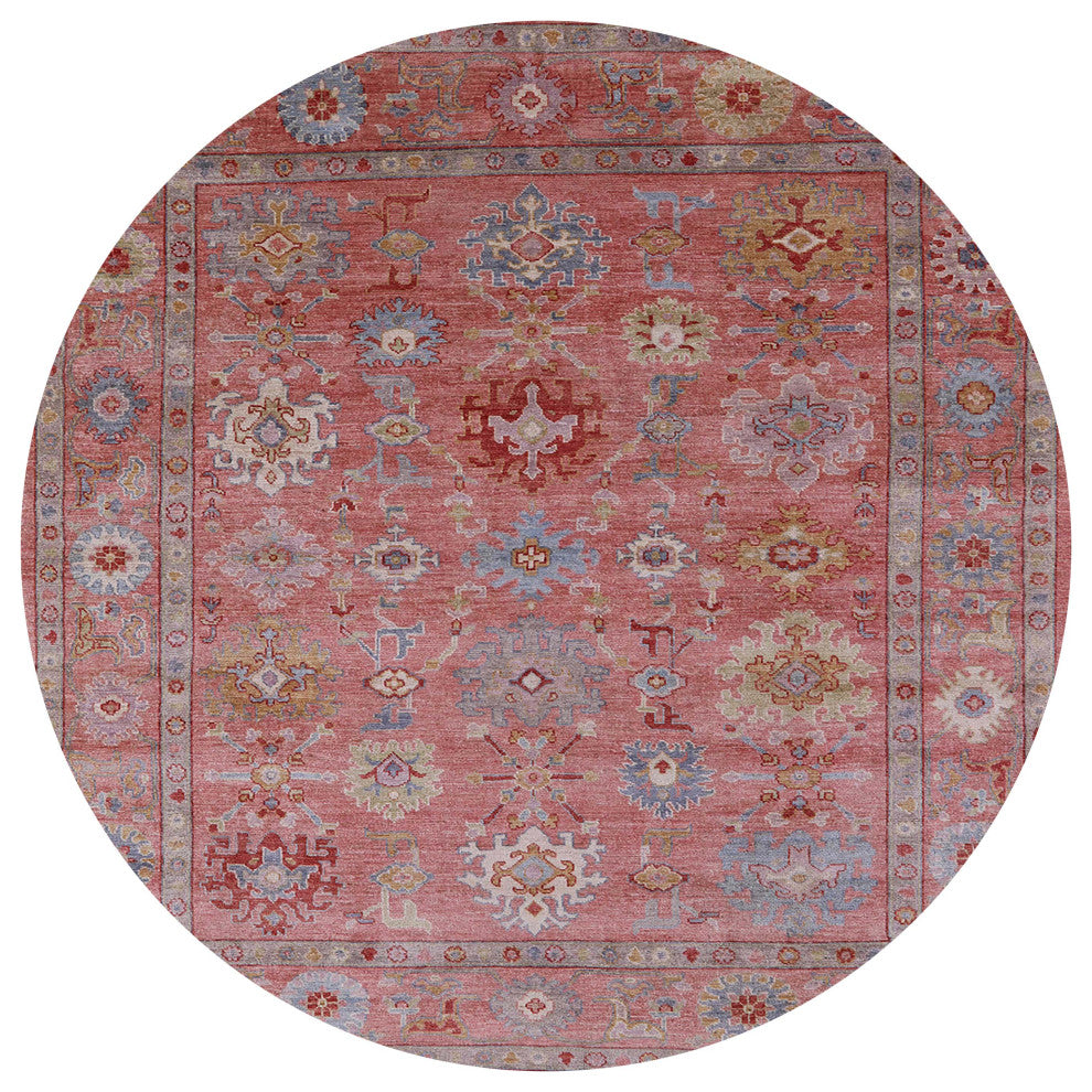 Ahgly Company Indoor Round Mid-Century Modern Area Rugs, 7' Round