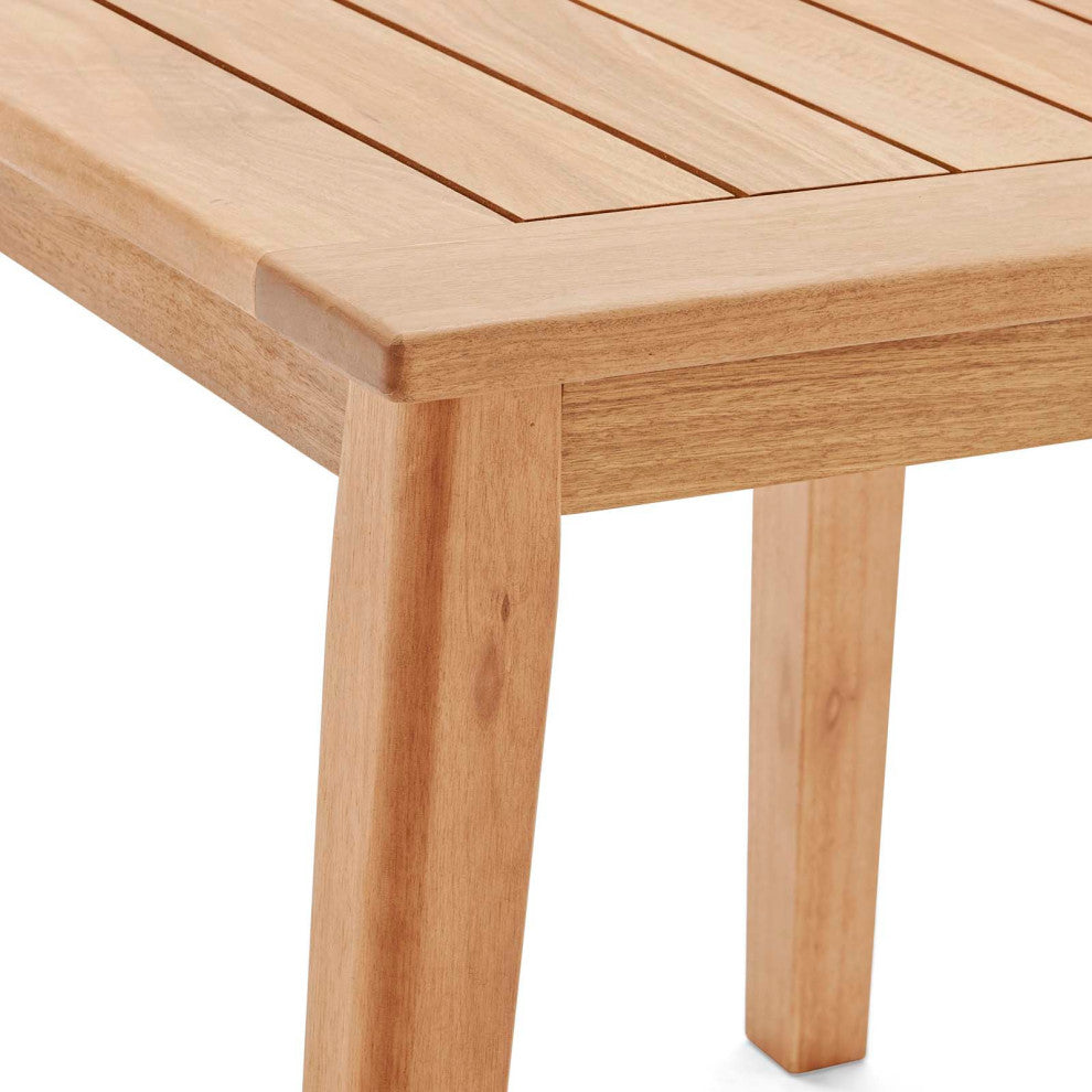 Viewscape Outdoor Patio Ash Wood End Table Natural