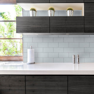 Projectos Matte Ceramic Floor and Wall Tile, Cloud Grey