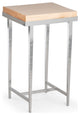 Wick Side Table, Sterling Finish, Maple Natural Accents