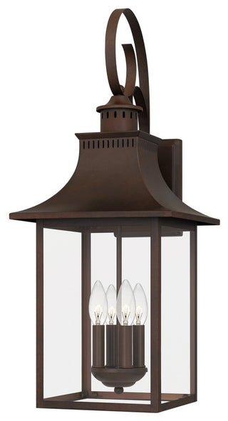 Quoizel CCR8412CU 4-Light Outdoor Wall Lantern, Chancellor
