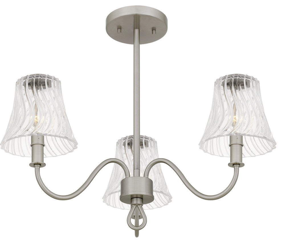 Quoizel MCK1722 McKinney 3 Light 22"W Semi-Flush Ceiling Fixture - Matte Black