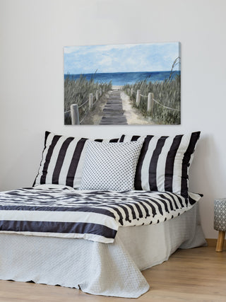 "Beach Wood Path" Painting Print on Wrapped Canvas, 12"x8"