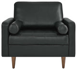 Valour Leather Armchair, Black