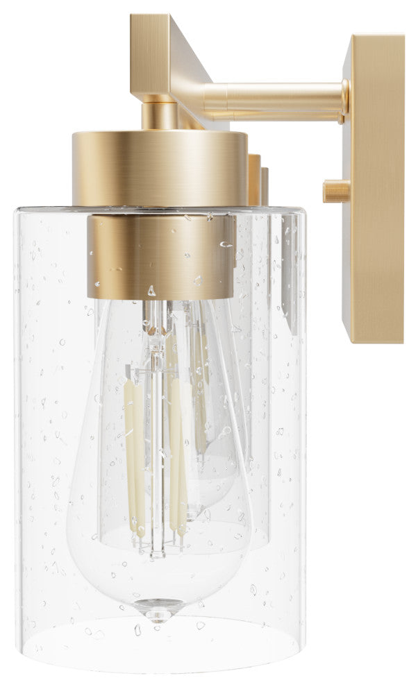 Hartland Alturas Gold With Seeded Glass 3 Light Vanity Wall