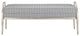 Torrey Tuxedo Silver Bench