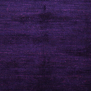 Hand Knotted Loom Silk Area Rug Solid Purple
