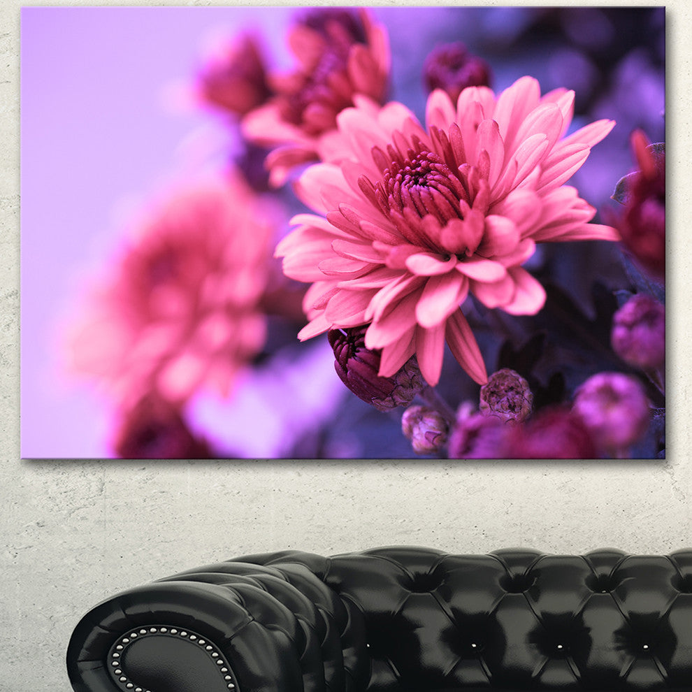 Colorful Autumnal Chrysanthemum, Floral Canvas Art Print, 40"x30"