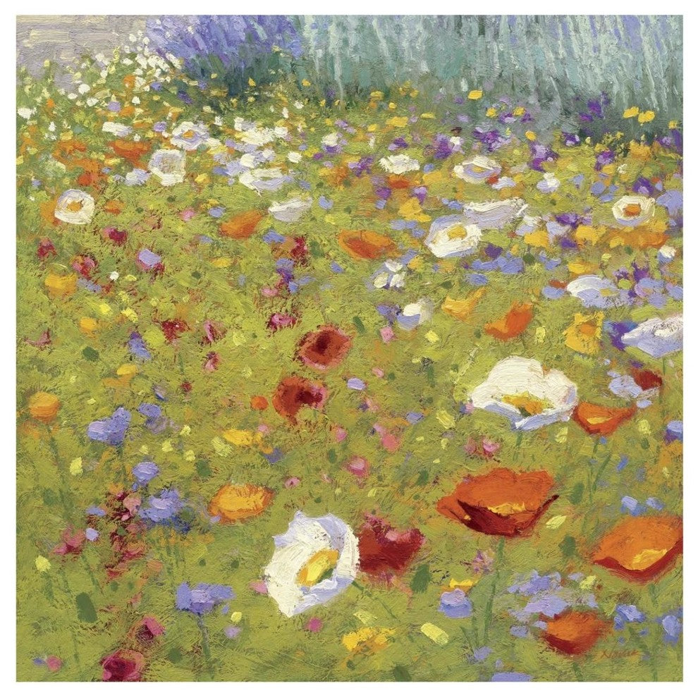 "Champ de Fleur II" Digital Paper Print by Shirley Novak, 42"x42"