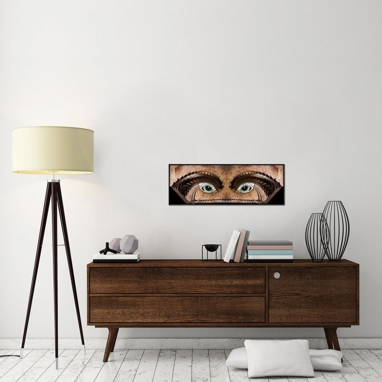 "Watching You" Framed Canvas Giclee by Paco Palazon, 37x13"