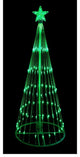 6' Green LED Light Show Cone Christmas Tree Lighted Yard Art Decoration