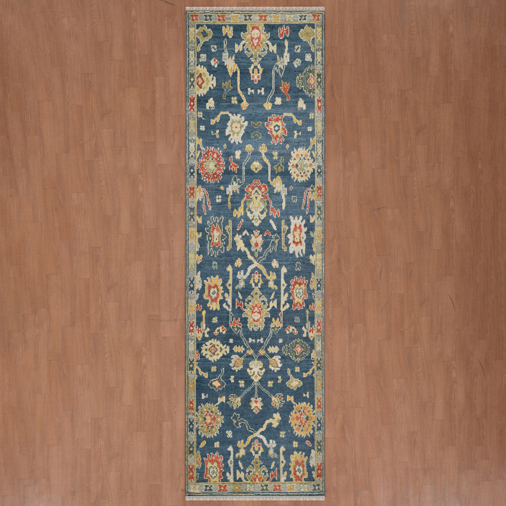 Bristol Liz Area Rug Blue, 2'8" X 8'
