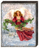 Snowfall Angel Art Wooden Wall Art, Small 12x9