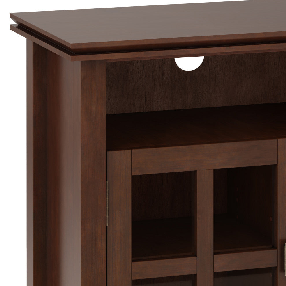 Artisan Solid Wood TV Media Stand in Russet Brown For TVs up to 55"