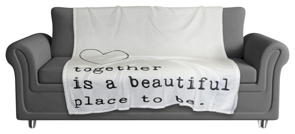 Together is a Beautiful Place to Be 50x60 Coral Fleece Blanket