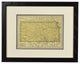 Vintage Kansas Map, Framed Original Kansas State Map- Authentic 1920s