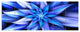 Dancing Blue Flower Petals, Floral Canvas Art Print, 70"x28", 6 Panels